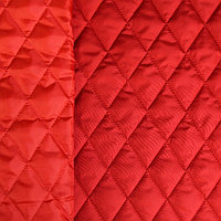 Ткань плащевая стежка, ширина 150 см, цвет красный