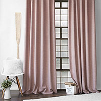 Комплект штор «Конни», размер 140 х 270 см - 2 шт, подхват - 2 шт, цвет розовый
