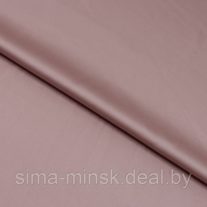 Ткань плательная сатин, стрейч, ширина 150 см, цвет бежево-розовый - фото 1 - id-p216900840