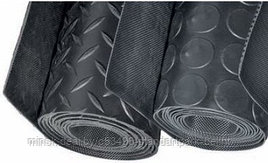 Резиновая рулонная дорожка Rubber Matting 1,2х20м 3мм черная - рисунок "Елка"  - Стандартпарк Бел