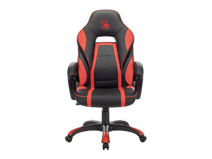 Игровое геймерское кресло для компьютера геймера дома A4Tech Bloody GC-350 красный стул компьютерный - фото 1 - id-p216613547