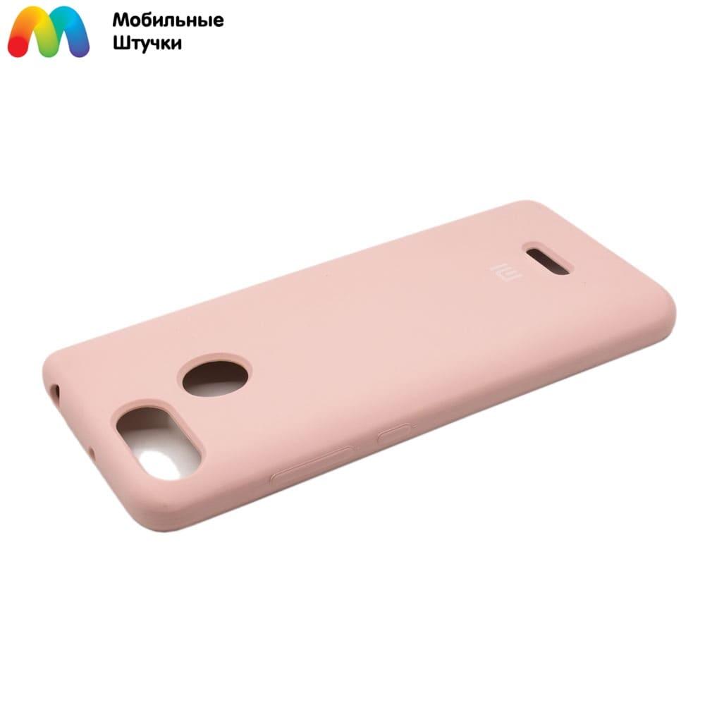 Чехол бампер Silicone Cover для Xiaomi Redmi 6A (пудра) - фото 2 - id-p216902255