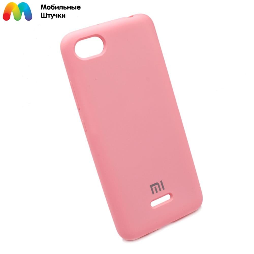 Чехол бампер Silicone Cover для Xiaomi Redmi 6A (розовый) - фото 1 - id-p216902256