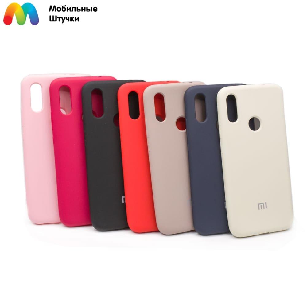 Чехол бампер Silicone Cover для Xiaomi Redmi 7 (пудра) - фото 2 - id-p216902278