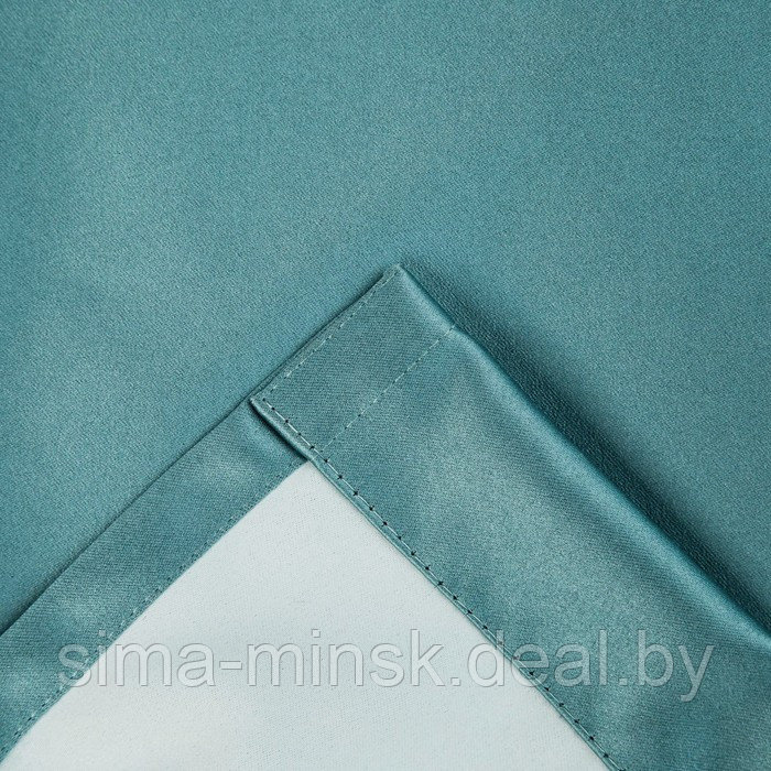 Штора портьерная Этель 130×300 см, двусторонний блэкаут, цвет Серо-голубой, пл. 240 г/м² - фото 6 - id-p216899892