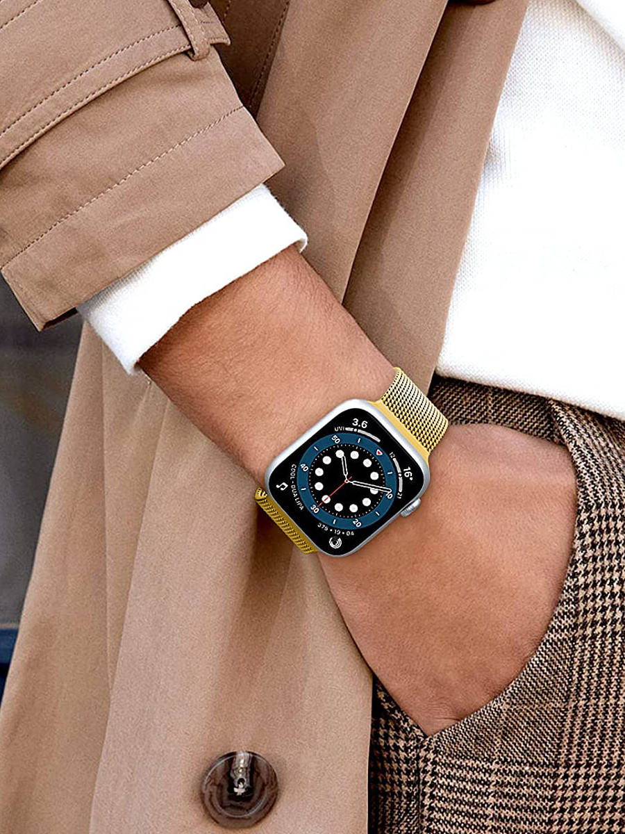 Миланский сетчатый браслет для Apple Watch 38-40-41 мм (Gold) - фото 7 - id-p216901780