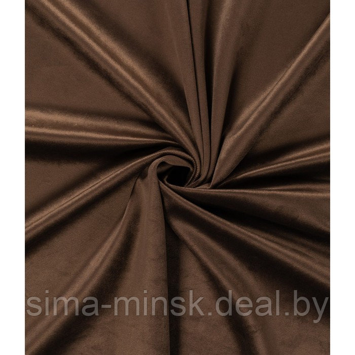 Штора «Велюр», размер 200x260 см, цвет светло-коричневый - фото 1 - id-p216899915