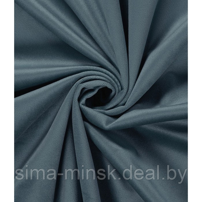 Штора «Велюр», размер 200x280 см, цвет голубой - фото 1 - id-p216899920