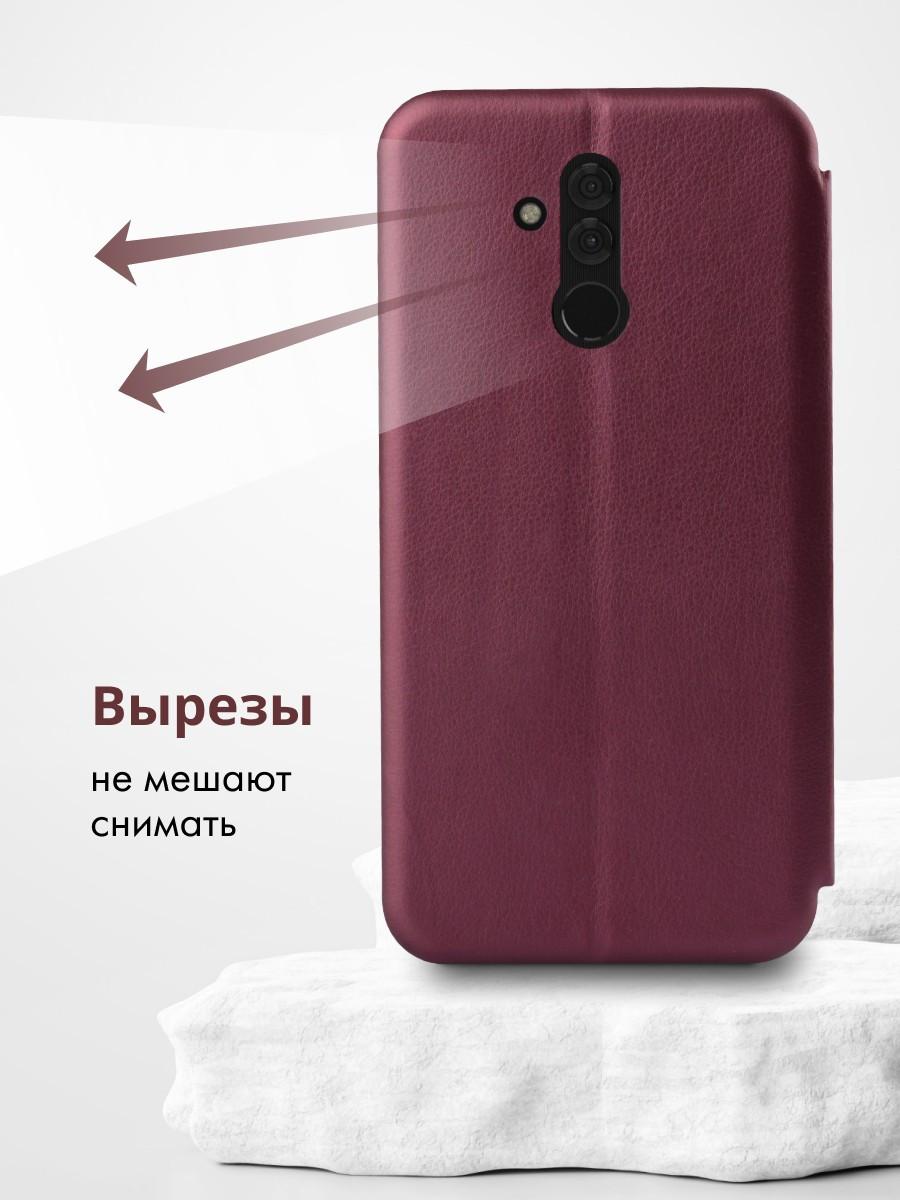 Чехол книжка для Huawei Mate 20 lite (бордовый) - фото 3 - id-p216903072