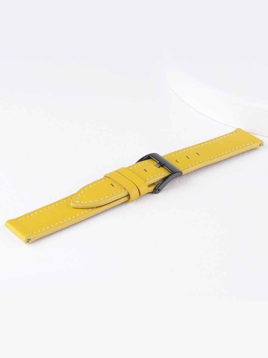 Кожаный ремешок GTS 20 мм (желтый) - фото 3 - id-p216901838