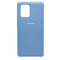 Чехол бампер Silicone Cover для Samsung Galaxy S10 lite, A91, M80S (голубой)