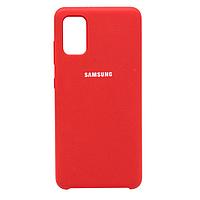 Чехол бампер Silicone Cover для Samsung Galaxy A41 (темно-красный)