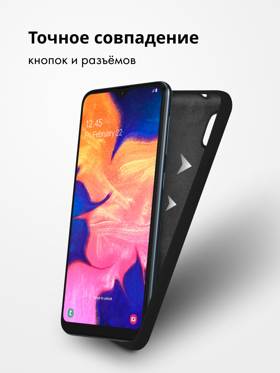 Силиконовый чехол для Samsung Galaxy A10 (черный) - фото 4 - id-p216902515