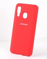 Силиконовый чехол для Samsung Galaxy A40 (красный)
