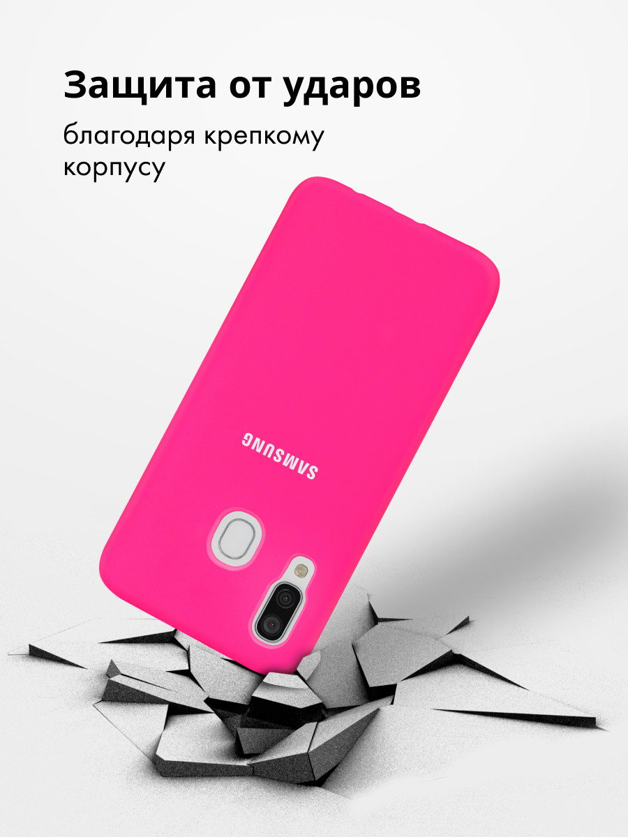 Силиконовый чехол для Samsung Galaxy A40 (розовый) - фото 4 - id-p216902564