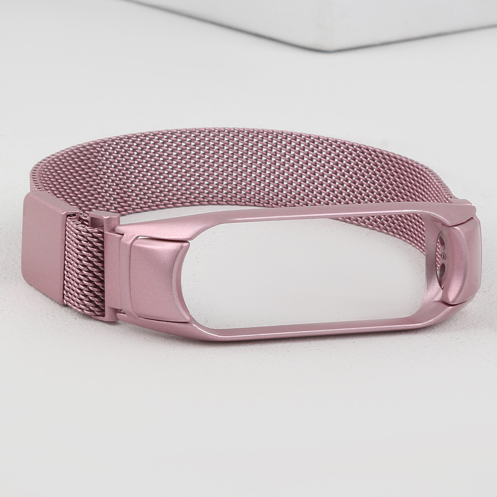 Миланский ремешок для Xiaomi Mi Band 3, 4 на магнитной застежке (Light Purple) - фото 1 - id-p216903305