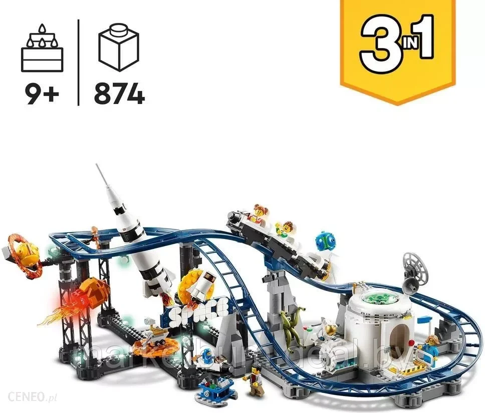 Конструктор LEGO Creator 31142, Космические американские горки 3 в 1 - фото 3 - id-p216902728