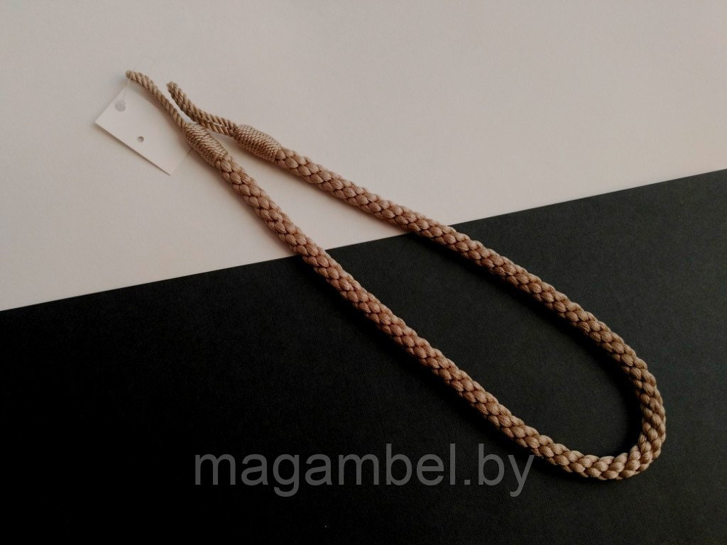 Подхват тонкий для штор и гардин кофейный М7