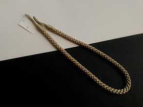 Подхват тонкий для штор и гардин зеленовато - бежевый М70