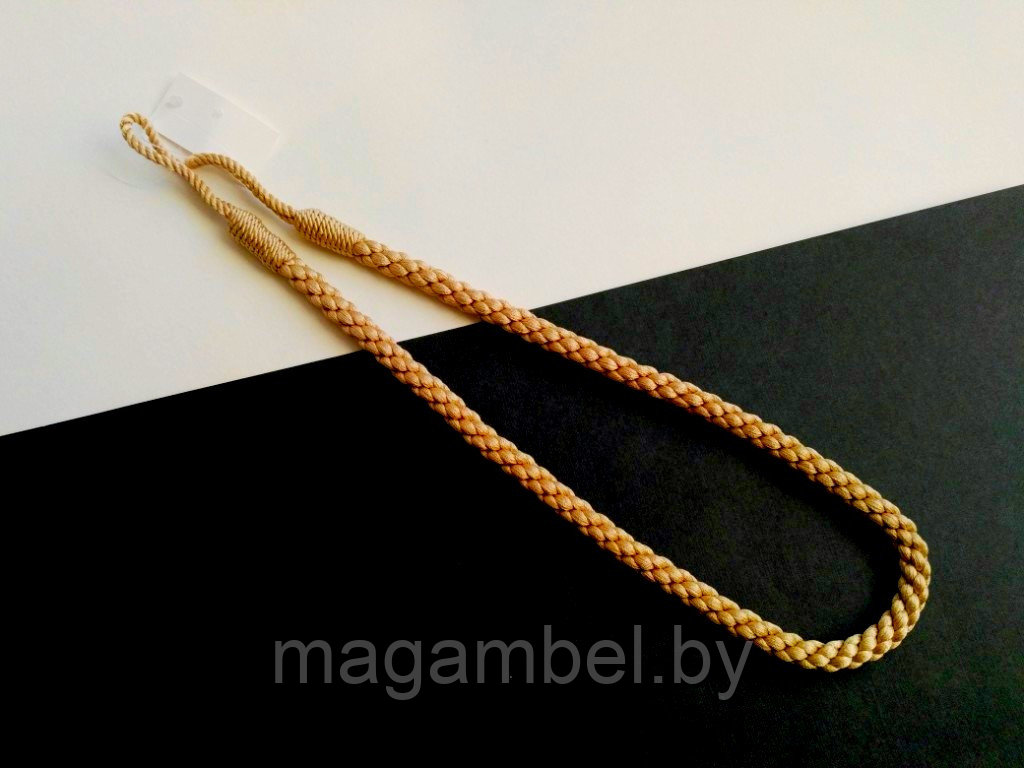 Подхват тонкий для штор и гардин золотистого М6