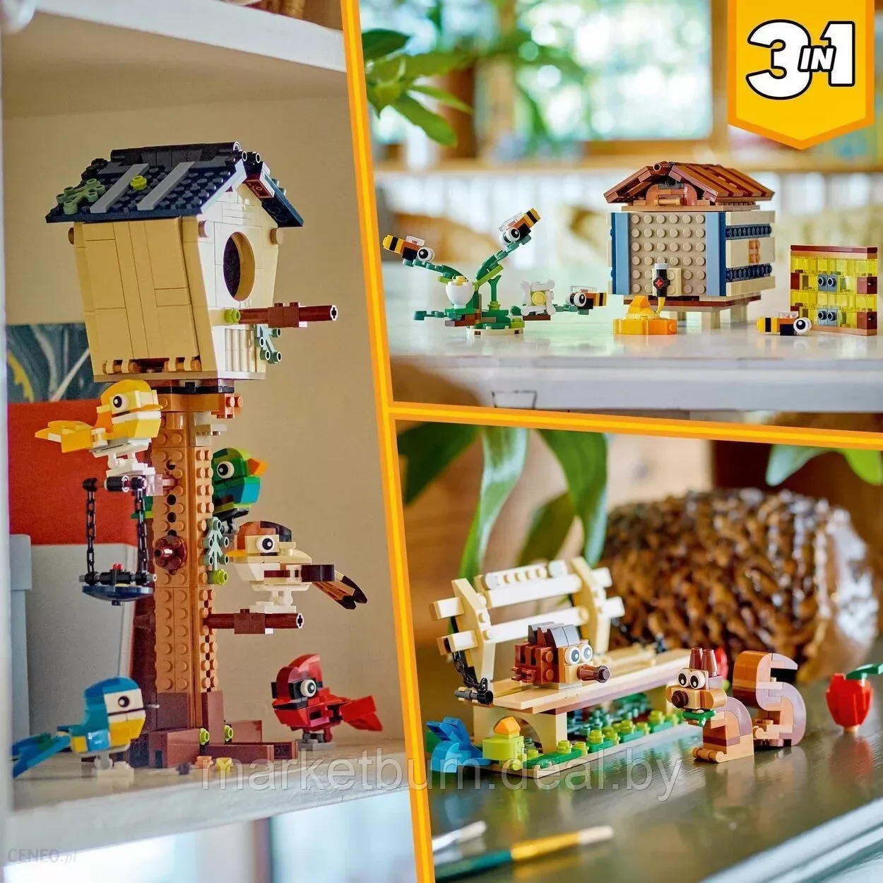 Конструктор LEGO Creator 31143, «Скворечник 3 в 1» - фото 4 - id-p216903925