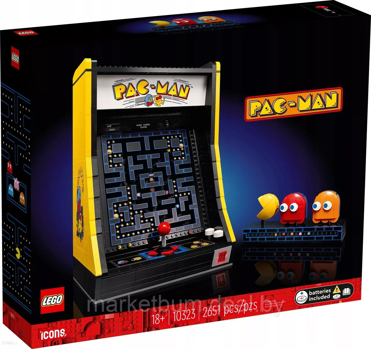 Конструктор LEGO Icons 10323,Игровой автомат Pac-Man - фото 2 - id-p216904195