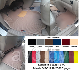 Коврики в салон EVA Mazda MPV 1999-2006 2 ряда  / Мазда МПВ  | @av3_eva