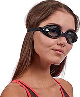 Очки для плавания, серия "Регуляр", черные, цвет линзы - серый (Swimming goggles), фото 4