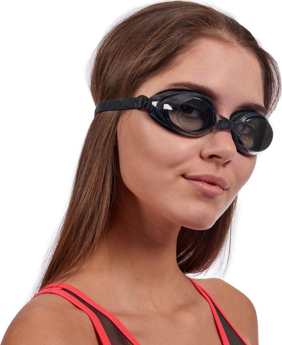 Очки для плавания, серия "Регуляр", черные, цвет линзы - серый (Swimming goggles) - фото 4 - id-p216714034