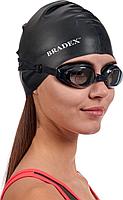 Очки для плавания, серия "Регуляр", черные, цвет линзы - серый (Swimming goggles), фото 5