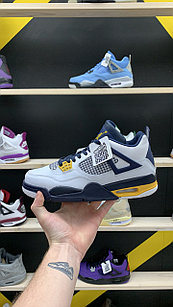 Кроссовки Air Jordan 4 Retro White Blue Yellow