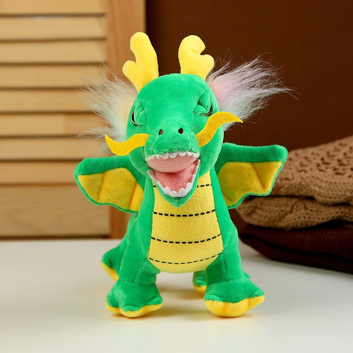 Мягкая игрушка «Дракончик», 29 см, цвет зелёный - фото 2 - id-p213939829