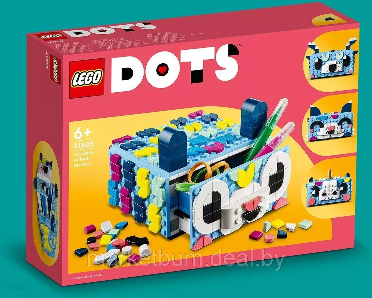 Конструктор LEGO DOTS 41805, Креативный ящик " животные" - фото 2 - id-p216908282