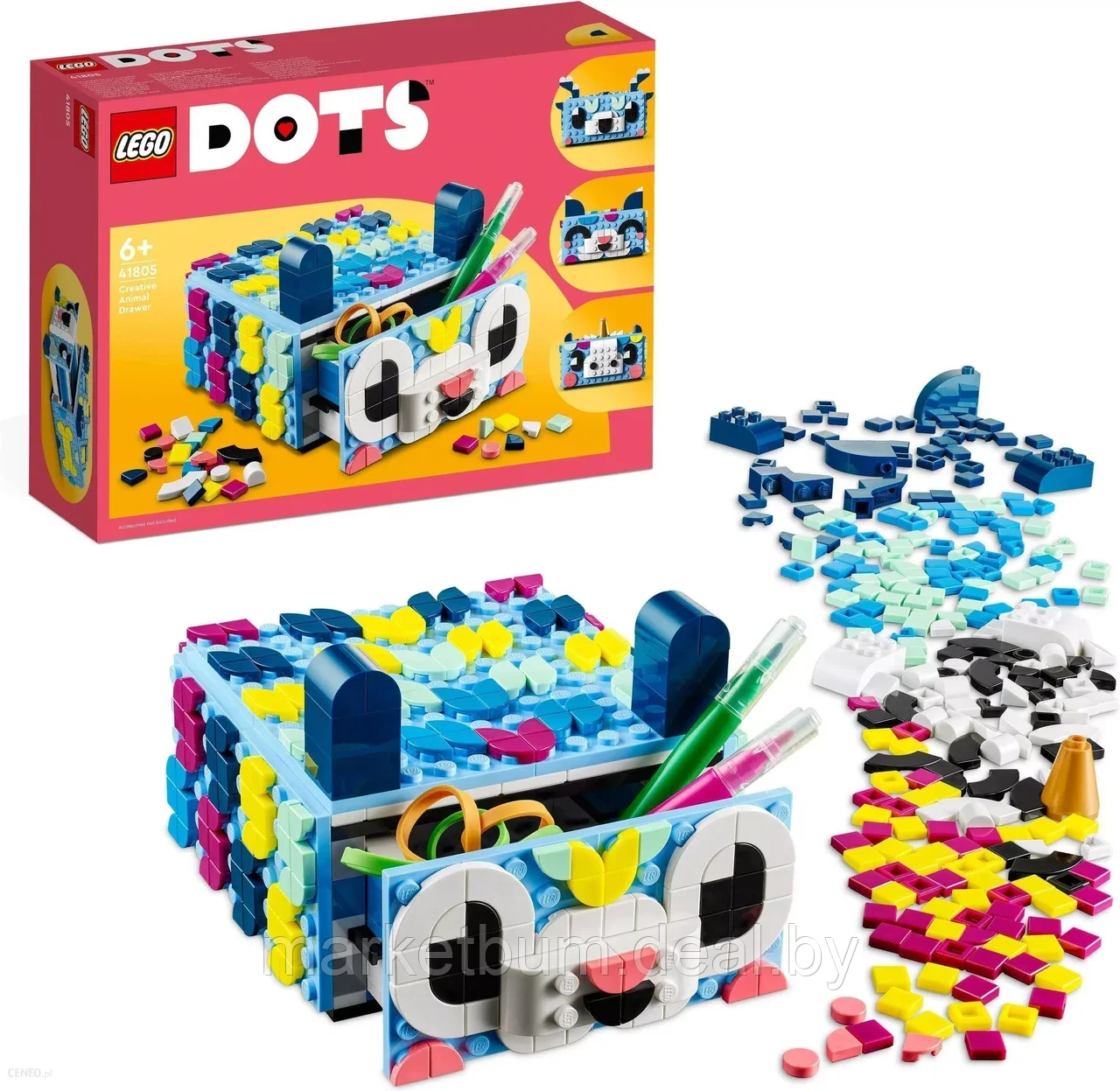 Конструктор LEGO DOTS 41805, Креативный ящик " животные" - фото 1 - id-p216908282