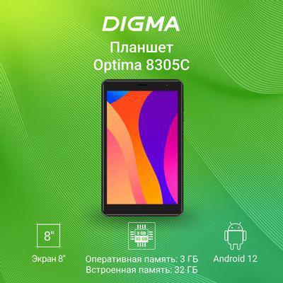 Планшет Digma Optima 8305C 4G 8", 3ГБ, 32GB, 3G, LTE, Android 12 черный [ts8289pl] - фото 4 - id-p215524949