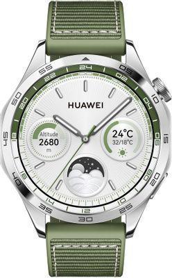 Смарт-часы Huawei Watch GT 4 Phoinix-B19W, 46мм, 1.43", серебристый / зеленый [55020bgy] - фото 2 - id-p216341986