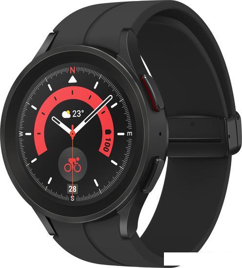 Умные часы Samsung Galaxy Watch 5 Pro 45 мм (черный титан) - фото 1 - id-p216646243
