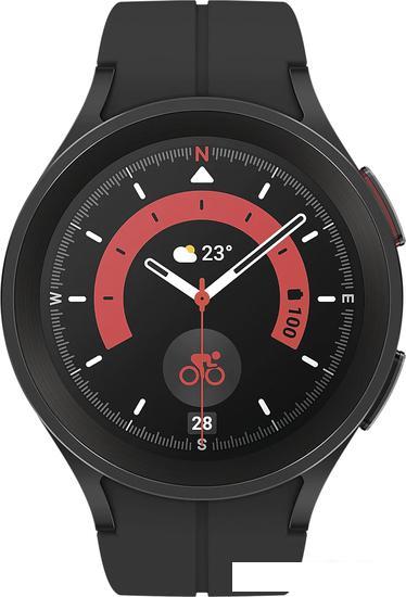 Умные часы Samsung Galaxy Watch 5 Pro 45 мм (черный титан) - фото 2 - id-p216646243