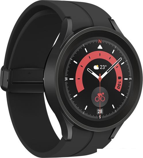 Умные часы Samsung Galaxy Watch 5 Pro 45 мм (черный титан) - фото 4 - id-p216646243