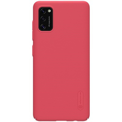 Пластиковый чехол с подставкой Nillkin Super Frosted Shield Красный для Samsung Galaxy A41 - фото 1 - id-p216911907