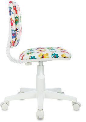Кресло детское Бюрократ CH-W204NX, на колесиках, ткань, белый [ch-w204nx/monster] - фото 3 - id-p215079517