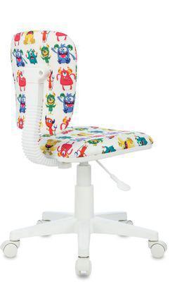 Кресло детское Бюрократ CH-W204NX, на колесиках, ткань, белый [ch-w204nx/monster] - фото 4 - id-p215079517