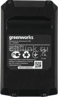 Батарея аккумуляторная GREENWORKS G24B4, 24В, 4Ач, Li-Ion [2926807] - фото 3 - id-p213144183