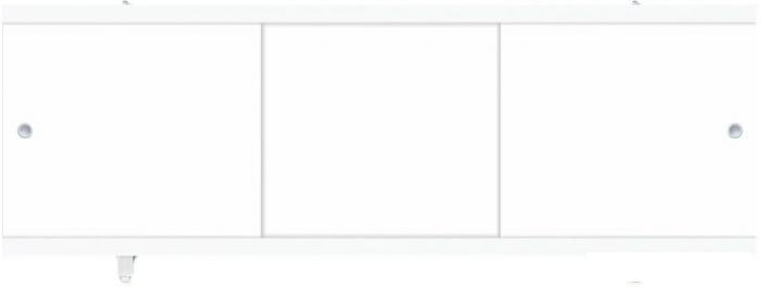 Лицевой экран под ванну монолит-м 148 см (пластиковая рама, цельная ПВХ-панель, 3 подвижные дверцы, - фото 1 - id-p216562031