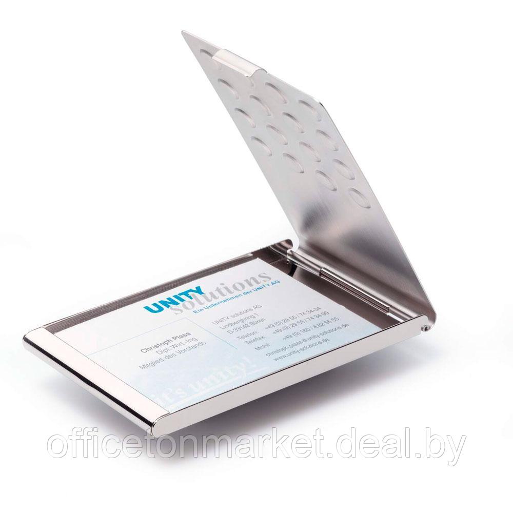 Визитница карманная "Business Card Box Chrome", серебристый - фото 2 - id-p216912736
