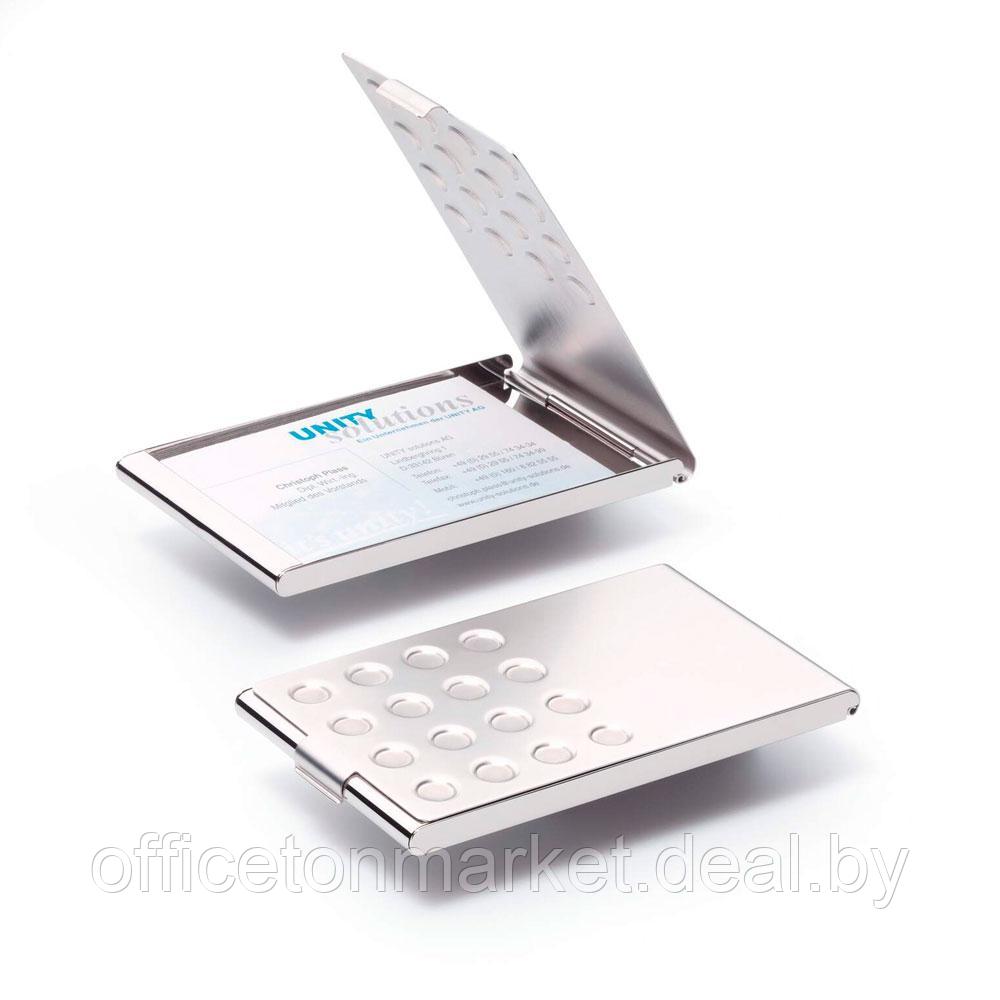 Визитница карманная "Business Card Box Chrome", серебристый - фото 3 - id-p216912736