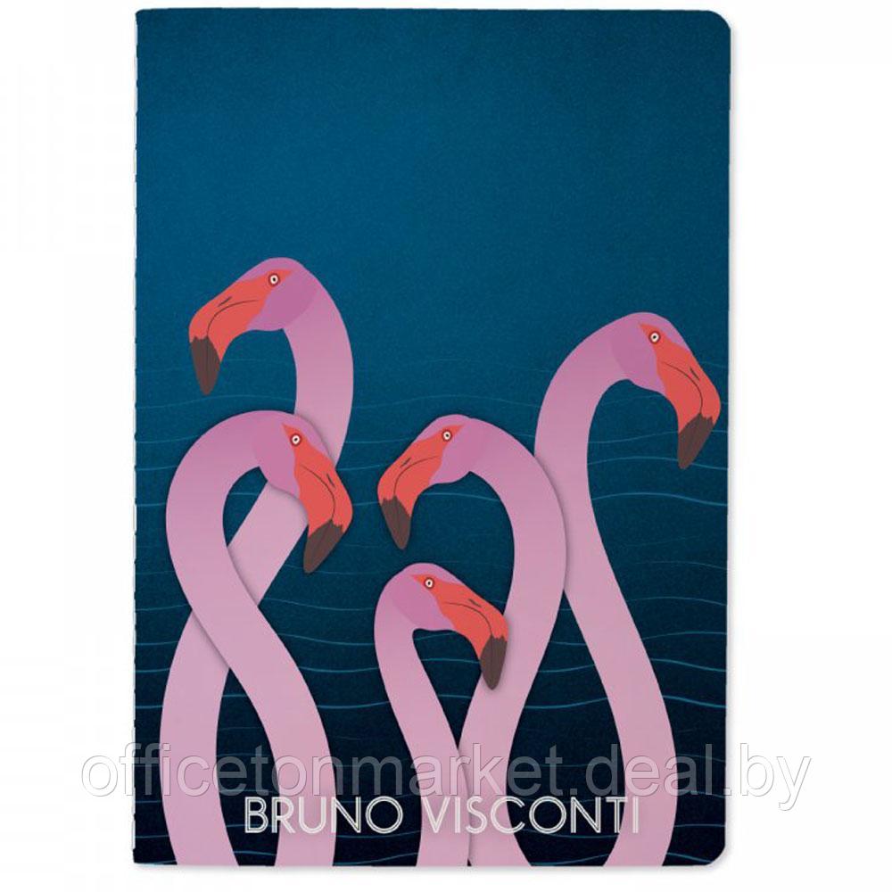 Тетрадь "Фламинго", А5, 40 листов, клетка, разноцветный - фото 1 - id-p216912785