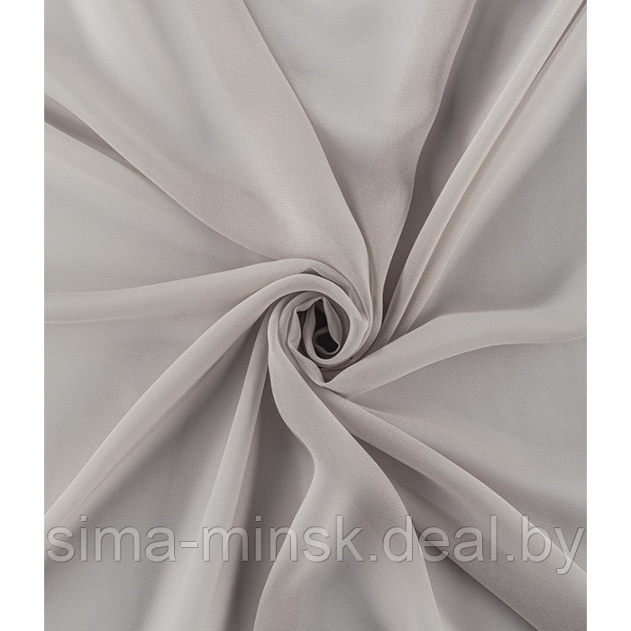 Тюль «Вуаль шелк», размер 200x260 см, цвет серый - фото 1 - id-p216900477