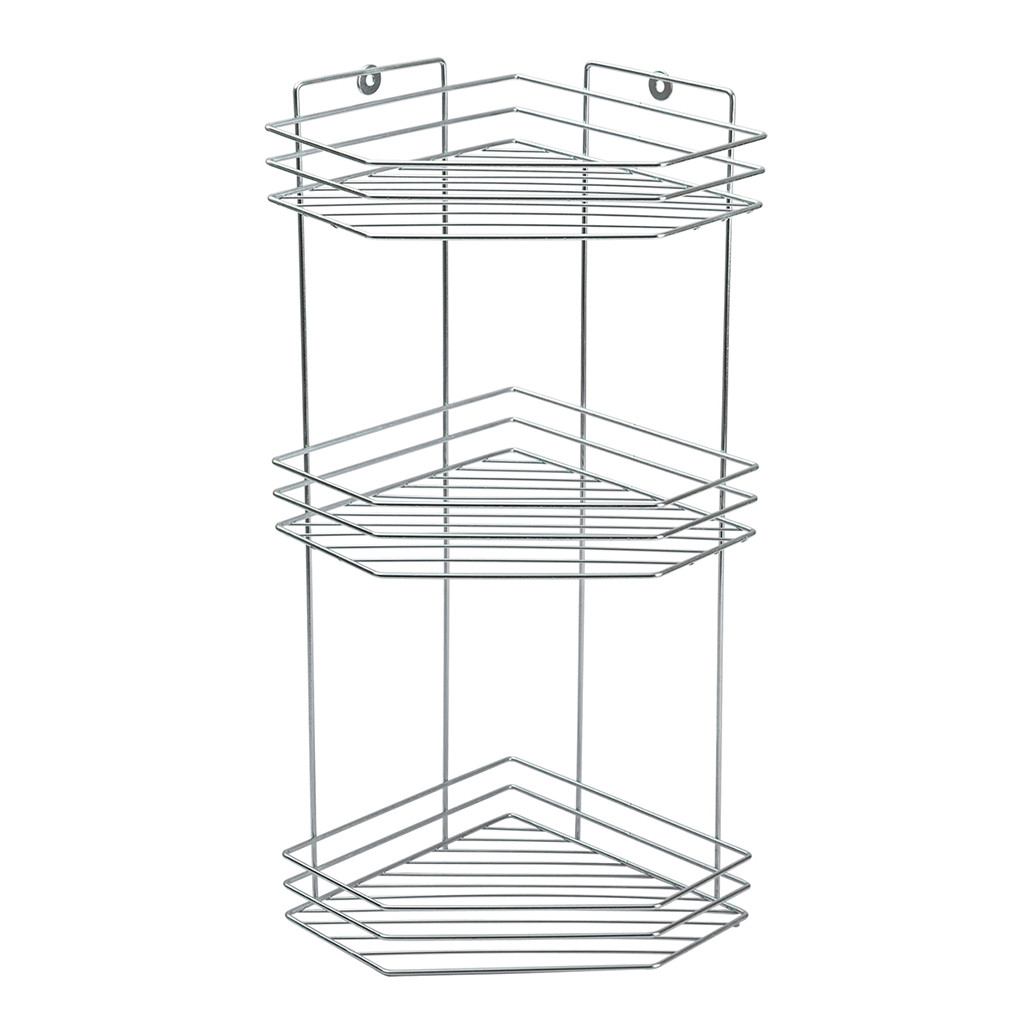 Полка угловая 3-х ярусная Rosenberg RUS-385302-3Zn (20*27*50 см) - фото 1 - id-p216715336