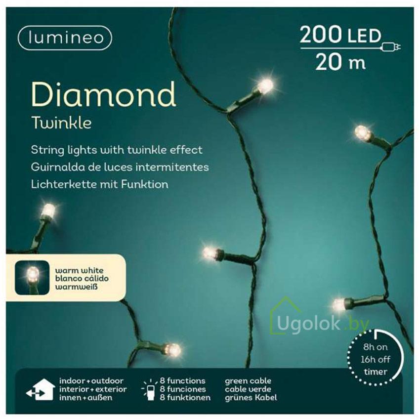 Гирлянда светодиодная 20 м Lumineo 200 LED теплый белый - фото 1 - id-p215280587